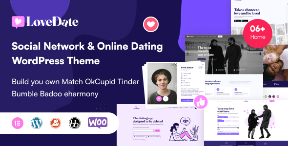 LoveDate – Social Dating Network WordPress Theme LoveDate – Social Dating Network WordPress Theme